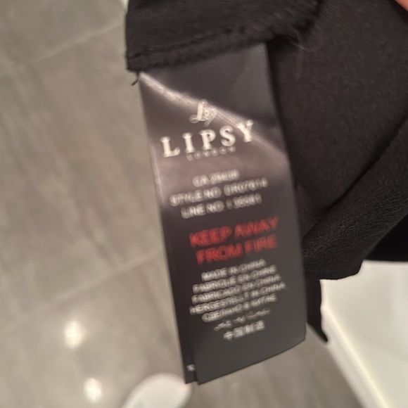 Lipsy black dress with lace details back zipper size 6 - Picture 11 of 11